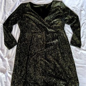 City chic - sequin dress in black